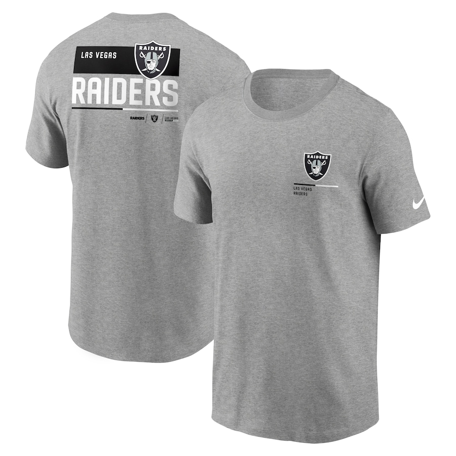 Las Vegas Raiders Football Silver Team Incline T-Shirt - Man