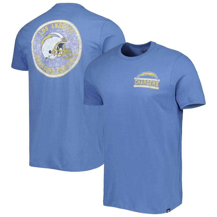 Los Angeles Chargers '47 Powder Blue Open Field Franklin T-Shirt - Man