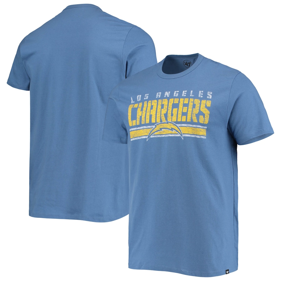 Los Angeles Chargers '47 Royal Team Stripe T-Shirt - Man