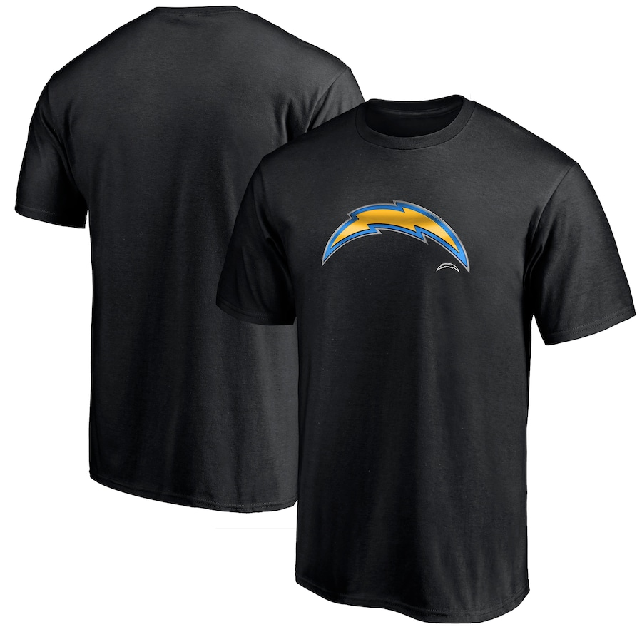 Los Angeles Chargers Black Midnight Mascot Logo T-Shirt - Man