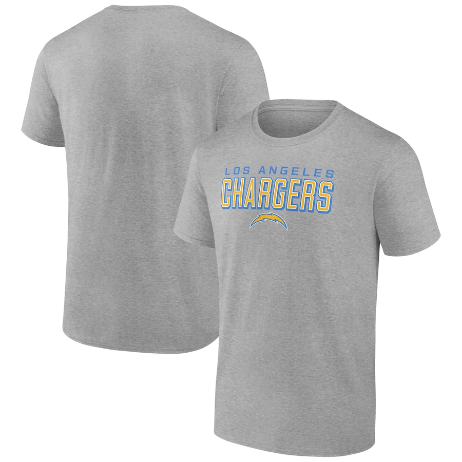 Los Angeles Chargers Heather Gray Swagger T-Shirt - Man Los Angeles Chargers Heather Gray Swagger T-Shirt - Man
