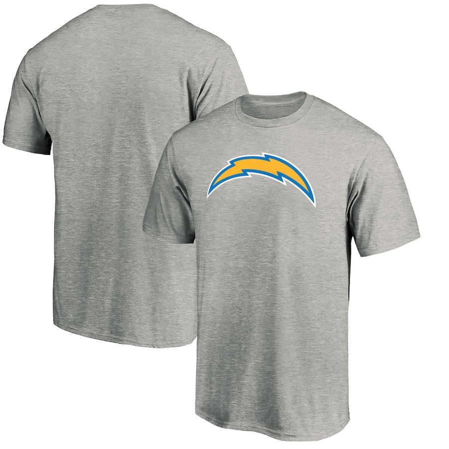 Los Angeles Chargers Heather Gray Team Logo T-Shirt - Man Los Angeles Chargers Heather Gray Team Logo T-Shirt - Man