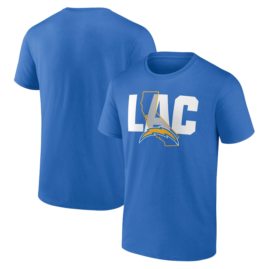 Los Angeles Chargers Powder Blue Hometown Collection 1st Down T-Shirt - Man Los Angeles Chargers Powder Blue Hometown Collection 1st Down T-Shirt - Man