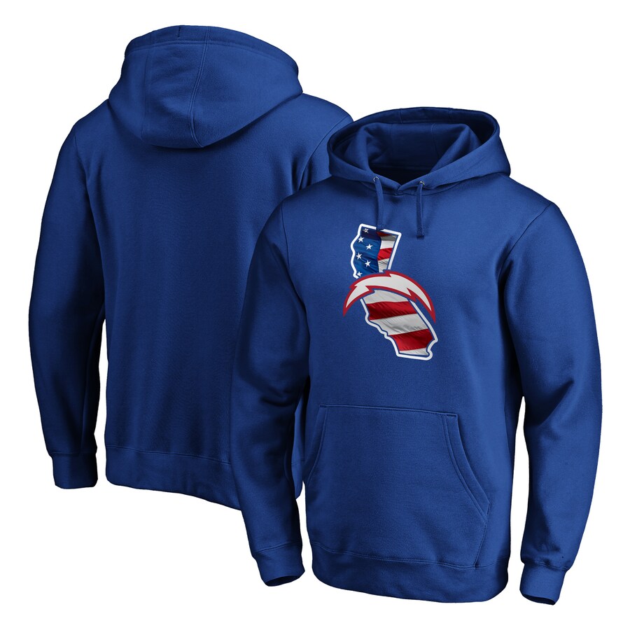 Los Angeles Chargers Royal Banner State Pullover Hoodie - Man