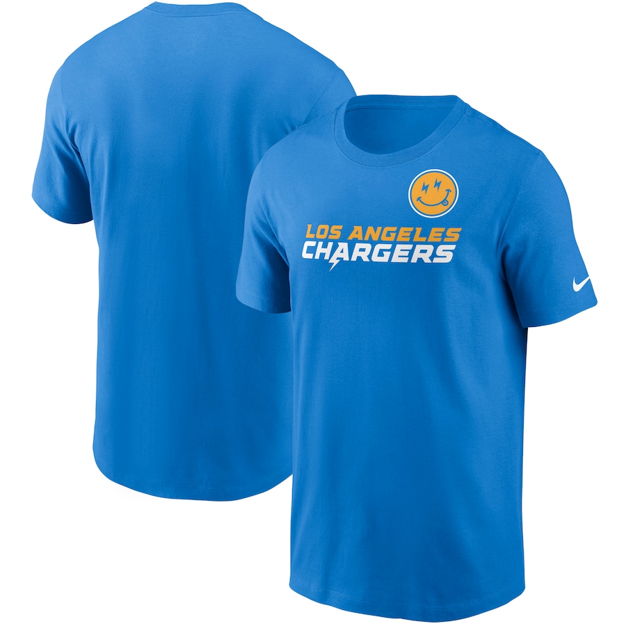 Los Angeles Chargers Football Powder Blue Hometown Collection Bolts T-Shirt - Man