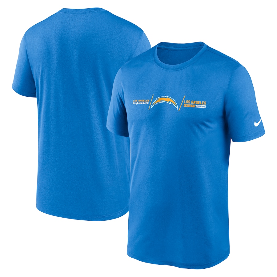 Los Angeles Chargers Football Powder Blue Horizontal Lockup Legend T-Shirt - Man