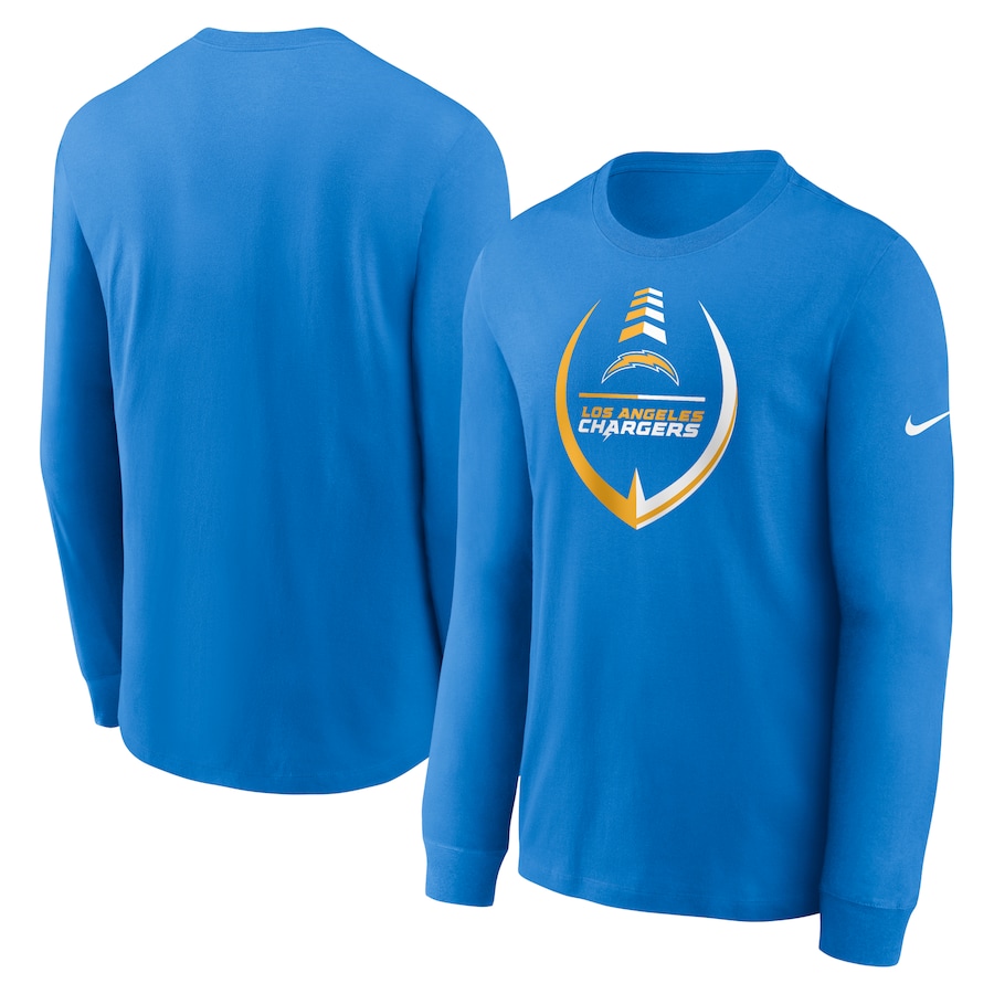 Los Angeles Chargers Football Powder Blue Icon Legend Long Sleeve Performance T-Shirt - Man