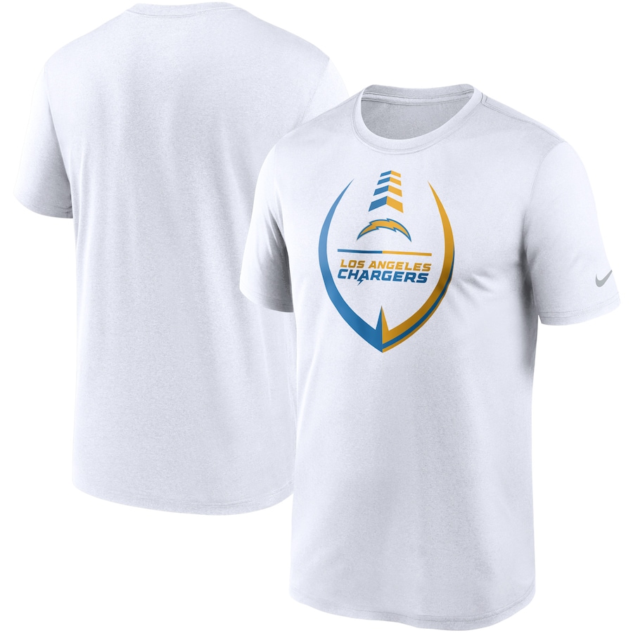 Los Angeles Chargers Football White Icon Legend Performance T-Shirt - Man
