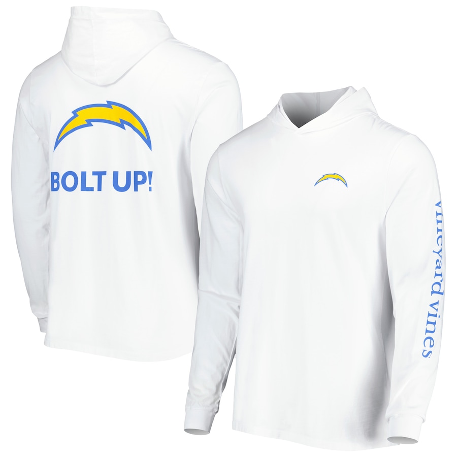 Los Angeles Chargers Vineyard Vines White Local Long Sleeve Hoodie T-Shirt - Man Los Angeles Chargers Vineyard Vines White Local Long Sleeve Hoodie T-Shirt - Man