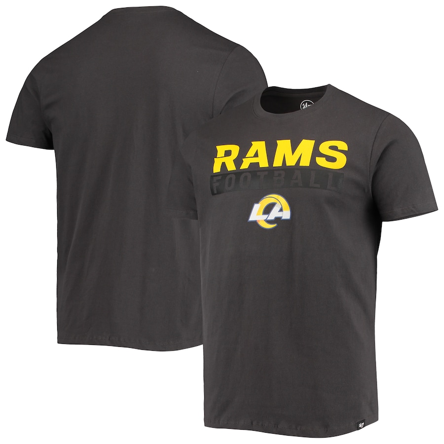 Los Angeles Rams '47 Charcoal Dark Ops Super Rival T-Shirt - Man Los Angeles Rams '47 Charcoal Dark Ops Super Rival T-Shirt - Man