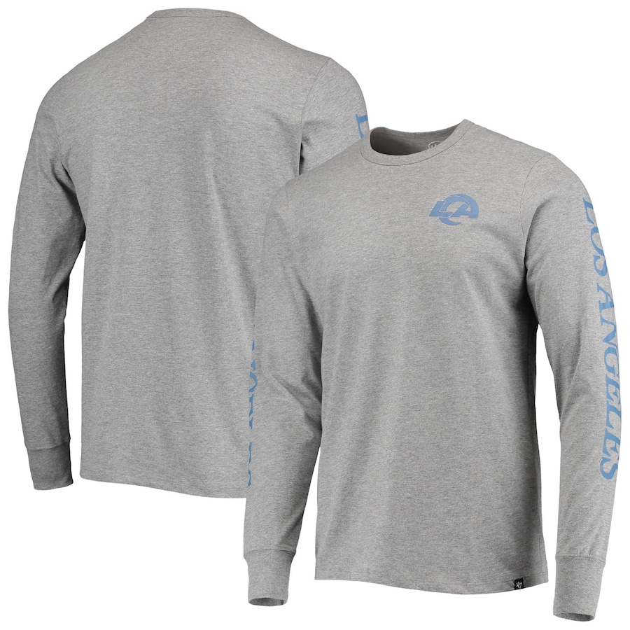 Los Angeles Rams '47 Gray Franklin Long Sleeve T-Shirt - Man Los Angeles Rams '47 Gray Franklin Long Sleeve T-Shirt - Man