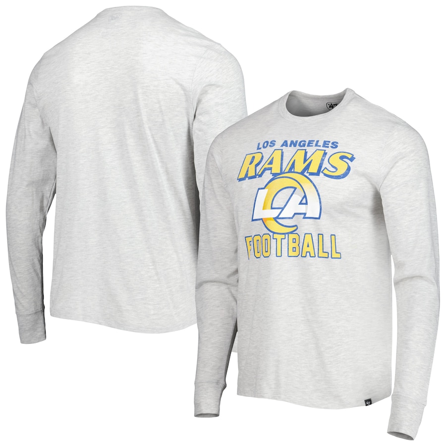 Los Angeles Rams '47 Heathered Gray Dozer Franklin Long Sleeve T-Shirt - Man Los Angeles Rams '47 Heathered Gray Dozer Franklin Long Sleeve T-Shirt - Man