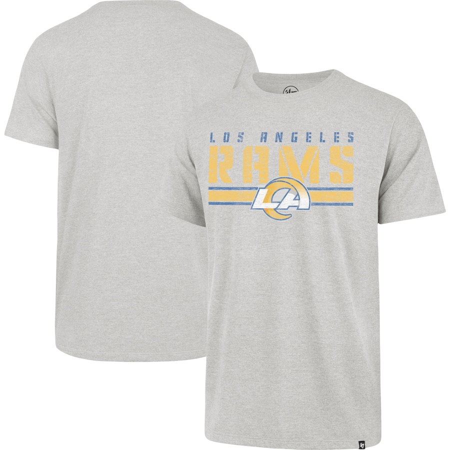 Los Angeles Rams '47 Heathered Gray Stripe Thru Franklin T-Shirt - Man