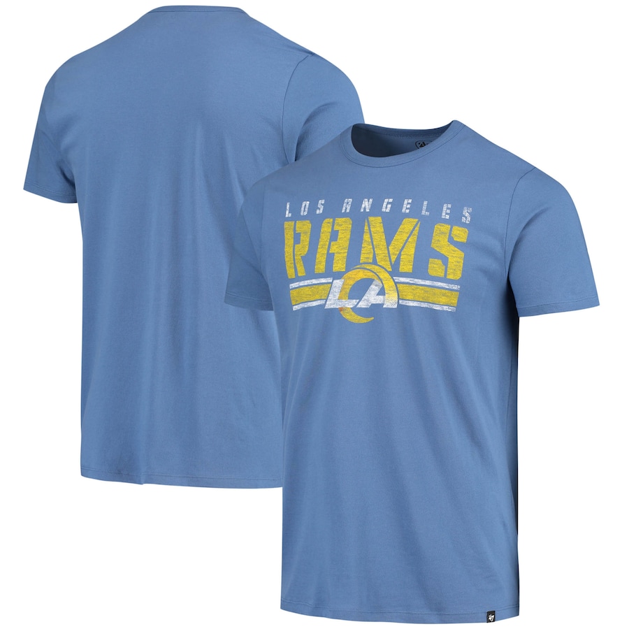 Los Angeles Rams '47 Heathered Royal Stripe Thru Franklin T-Shirt - Man Los Angeles Rams '47 Heathered Royal Stripe Thru Franklin T-Shirt - Man