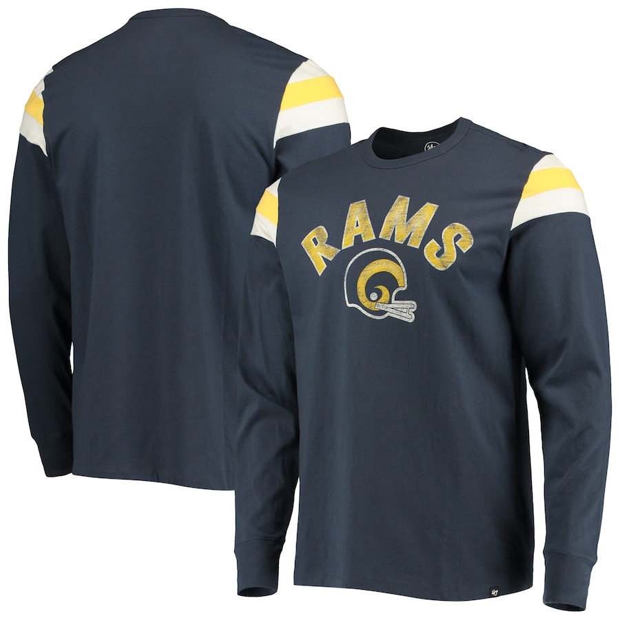 Los Angeles Rams '47 Navy Franklin Rooted Long Sleeve T-Shirt - Man Los Angeles Rams '47 Navy Franklin Rooted Long Sleeve T-Shirt - Man