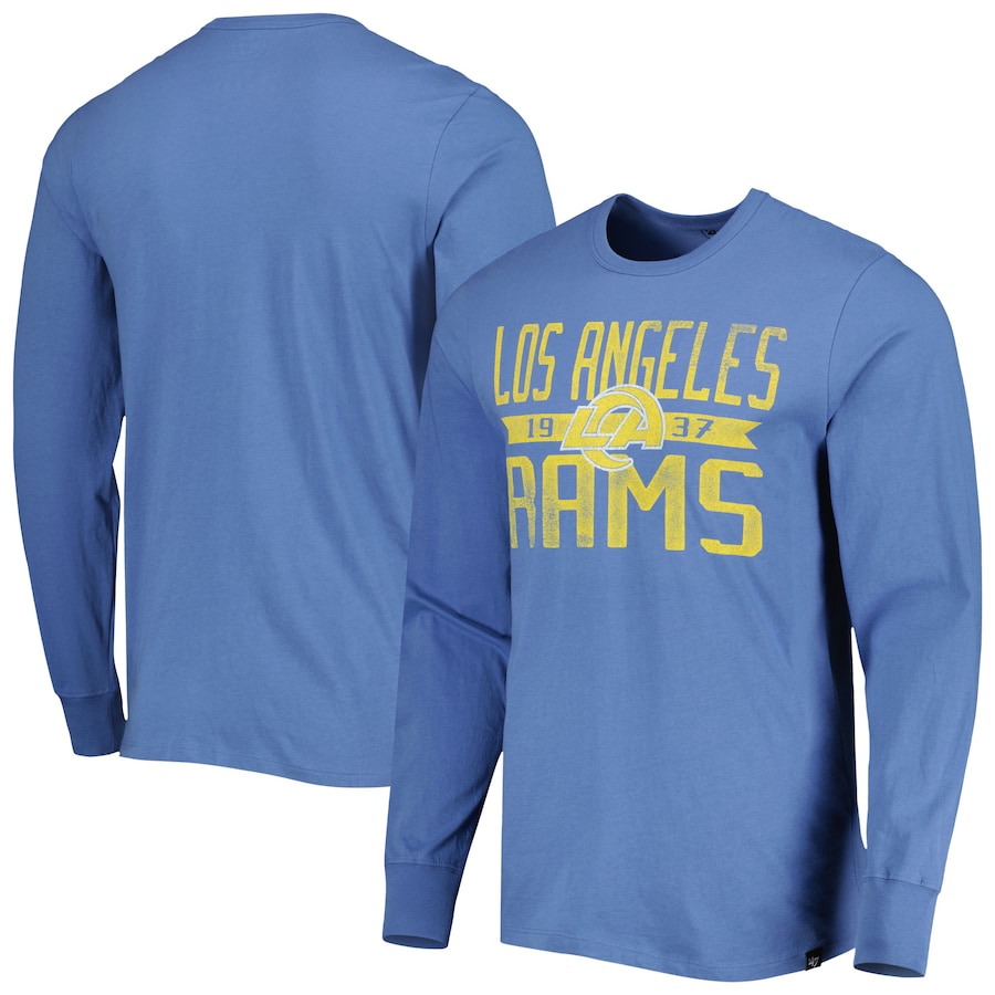 Los Angeles Rams '47 Royal Brand Wide Out Franklin Long Sleeve T-Shirt - Man Los Angeles Rams '47 Royal Brand Wide Out Franklin Long Sleeve T-Shirt - Man