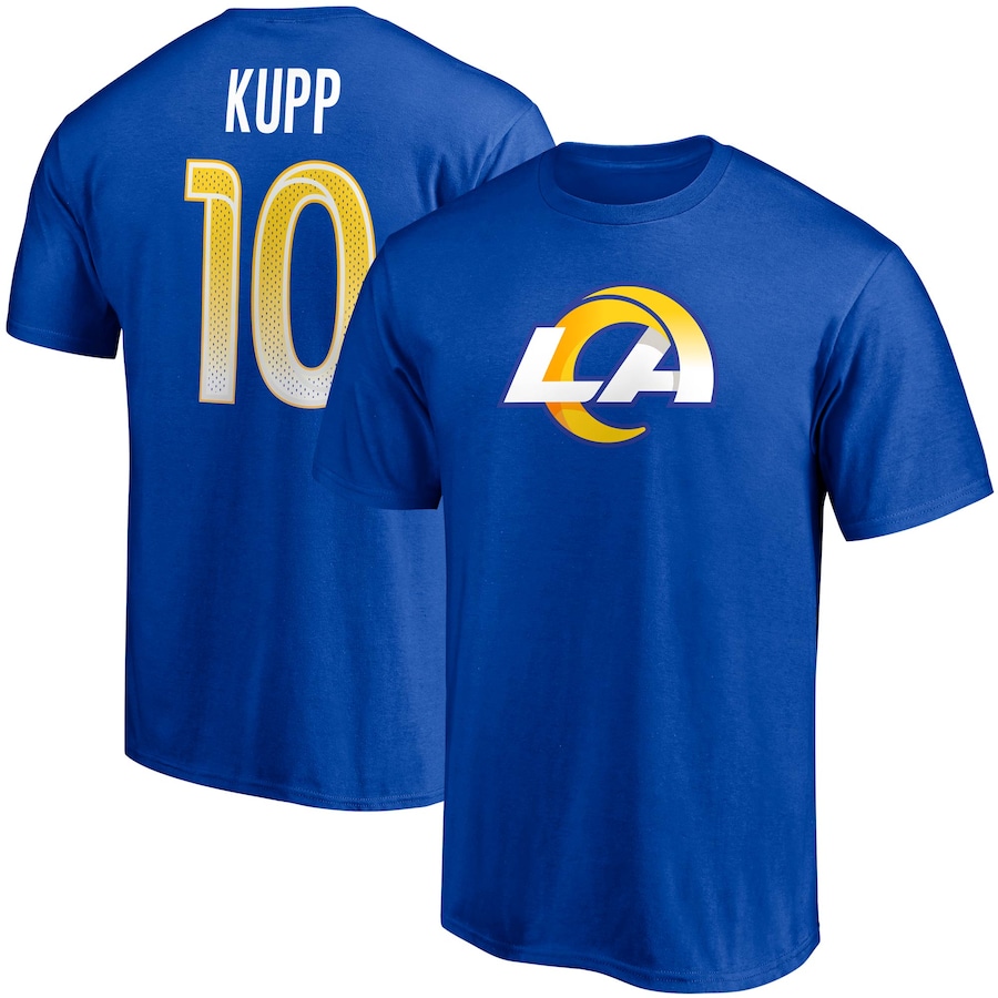 Los Angeles Rams Cooper Kupp Royal Player Icon Name & Number T-Shirt - Man