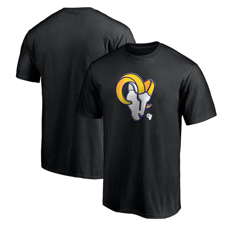 Los Angeles Rams Black Midnight Mascot T-Shirt - Man Los Angeles Rams Black Midnight Mascot T-Shirt - Man