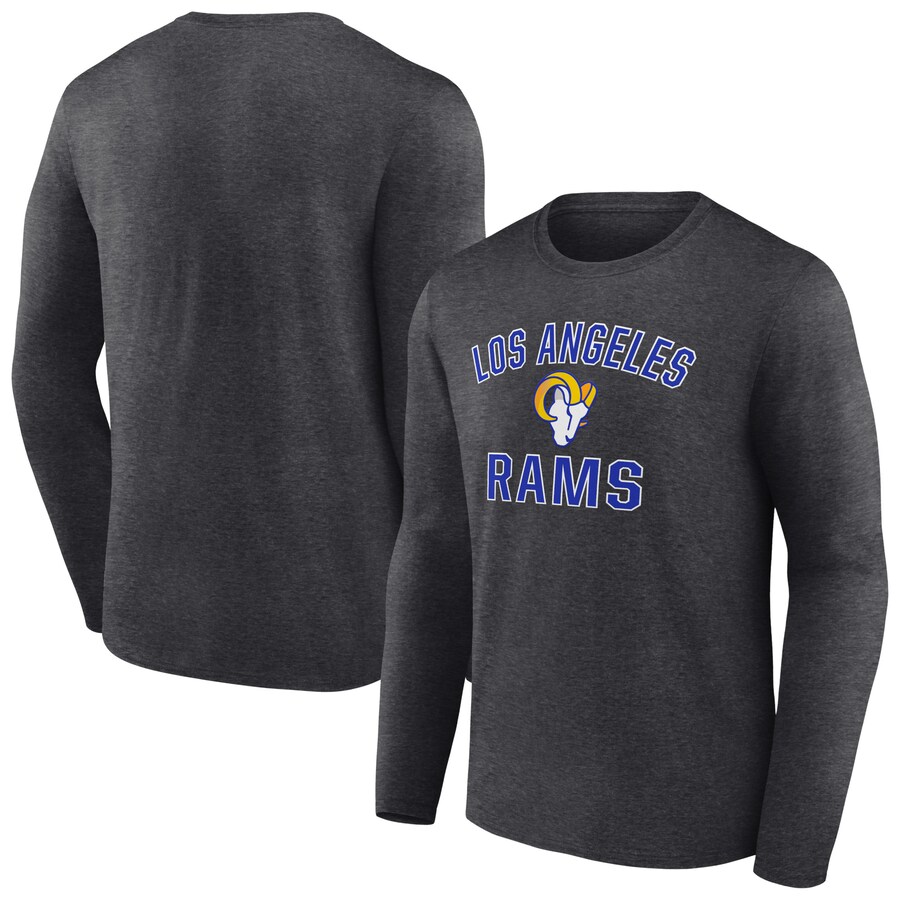 Los Angeles Rams Charcoal Victory Arch Long Sleeve T-Shirt - Man Los Angeles Rams Charcoal Victory Arch Long Sleeve T-Shirt - Man