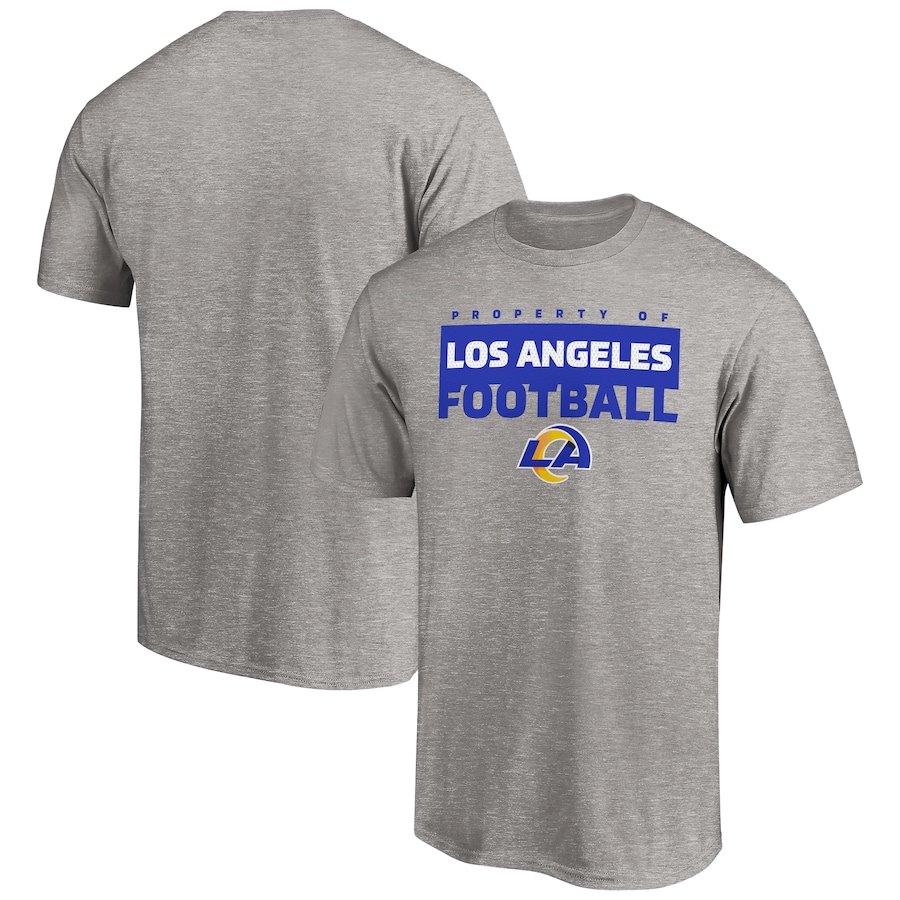 Los Angeles Rams Heather Gray Gain Ground T-Shirt - Man Los Angeles Rams Heather Gray Gain Ground T-Shirt - Man