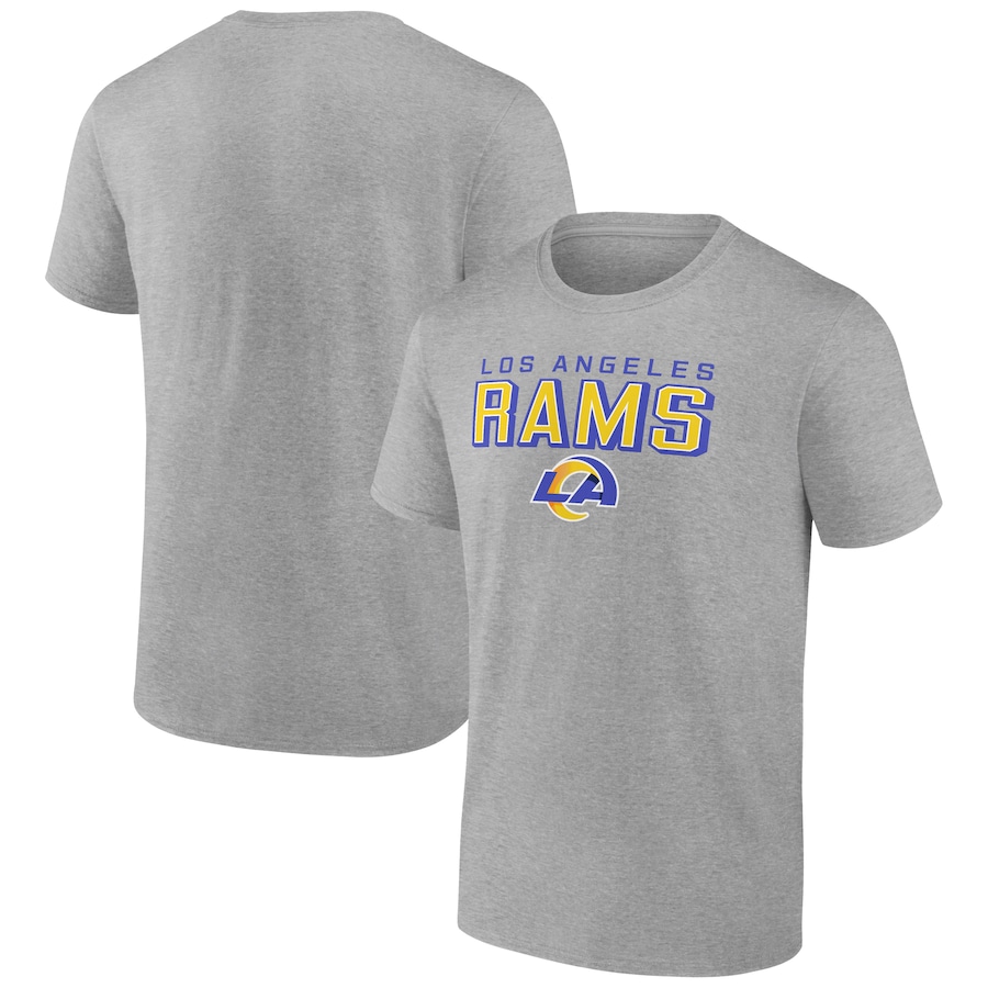 Los Angeles Rams Heather Gray Swagger T-Shirt - Man Los Angeles Rams Heather Gray Swagger T-Shirt - Man