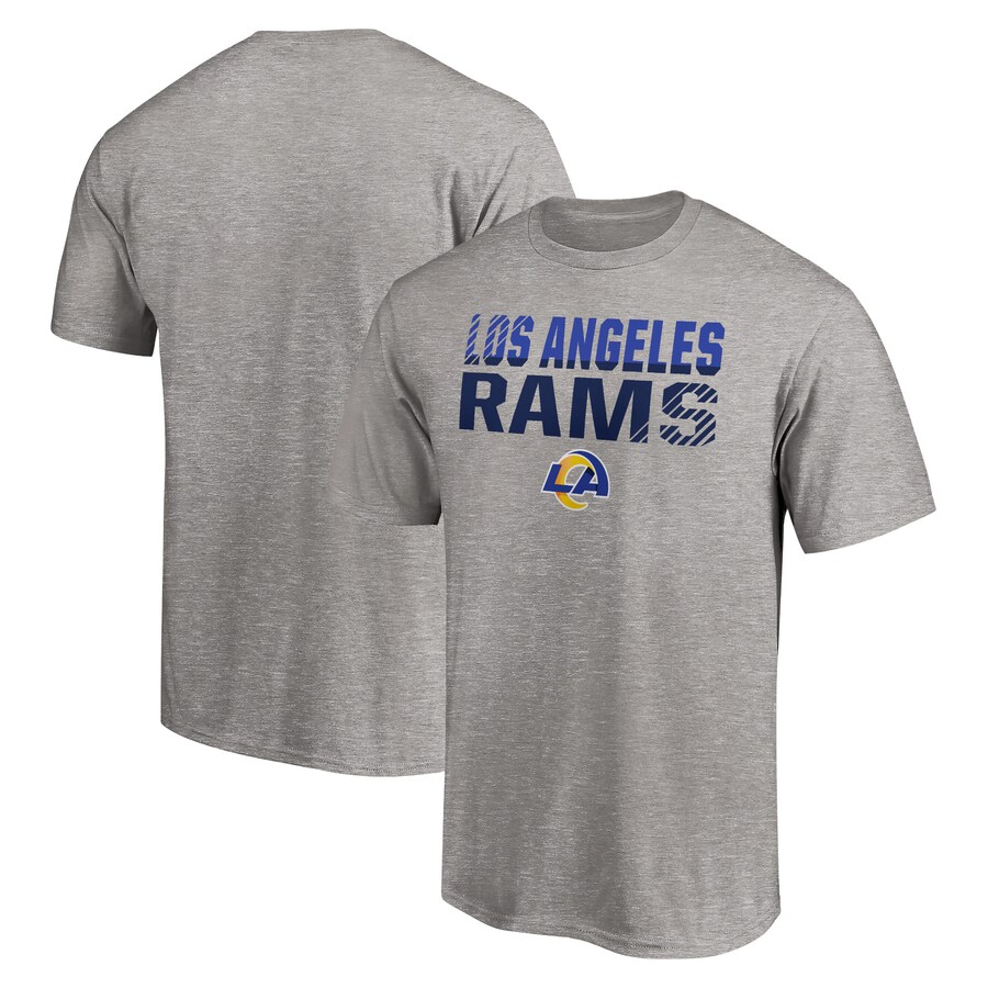 Los Angeles Rams Heather Gray Team Fade Out T-Shirt - Man Los Angeles Rams Heather Gray Team Fade Out T-Shirt - Man