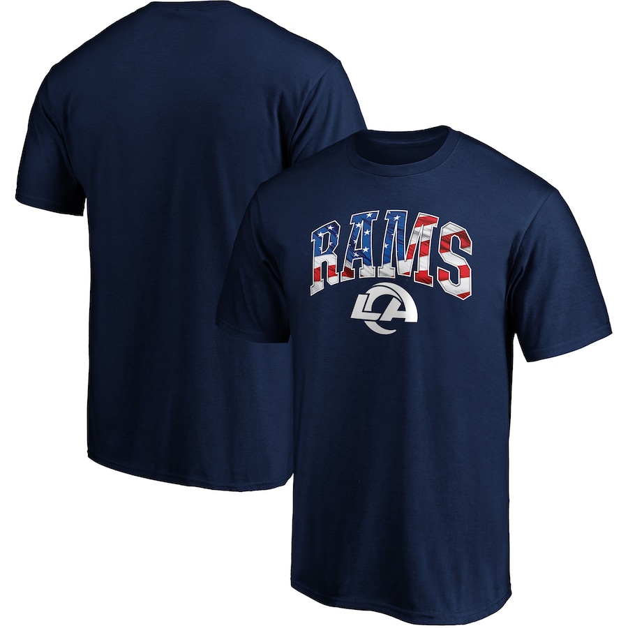 Los Angeles Rams Navy Banner Wave T-Shirt - Man Los Angeles Rams Navy Banner Wave T-Shirt - Man