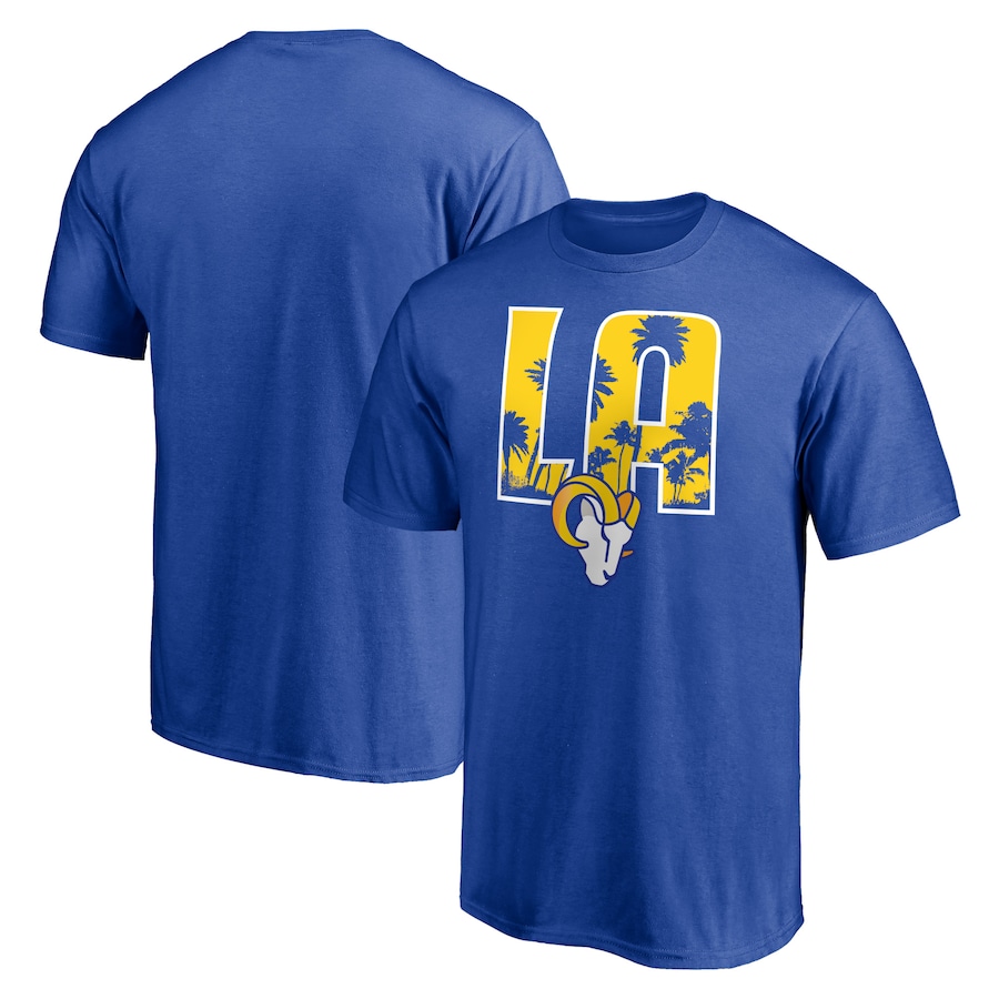 Los Angeles Rams Royal Hometown Sunset Blv T-Shirt - Man Los Angeles Rams Royal Hometown Sunset Blv T-Shirt - Man
