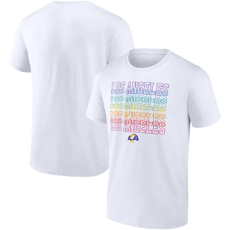 Los Angeles Rams White City Pride Team T-Shirt - Man