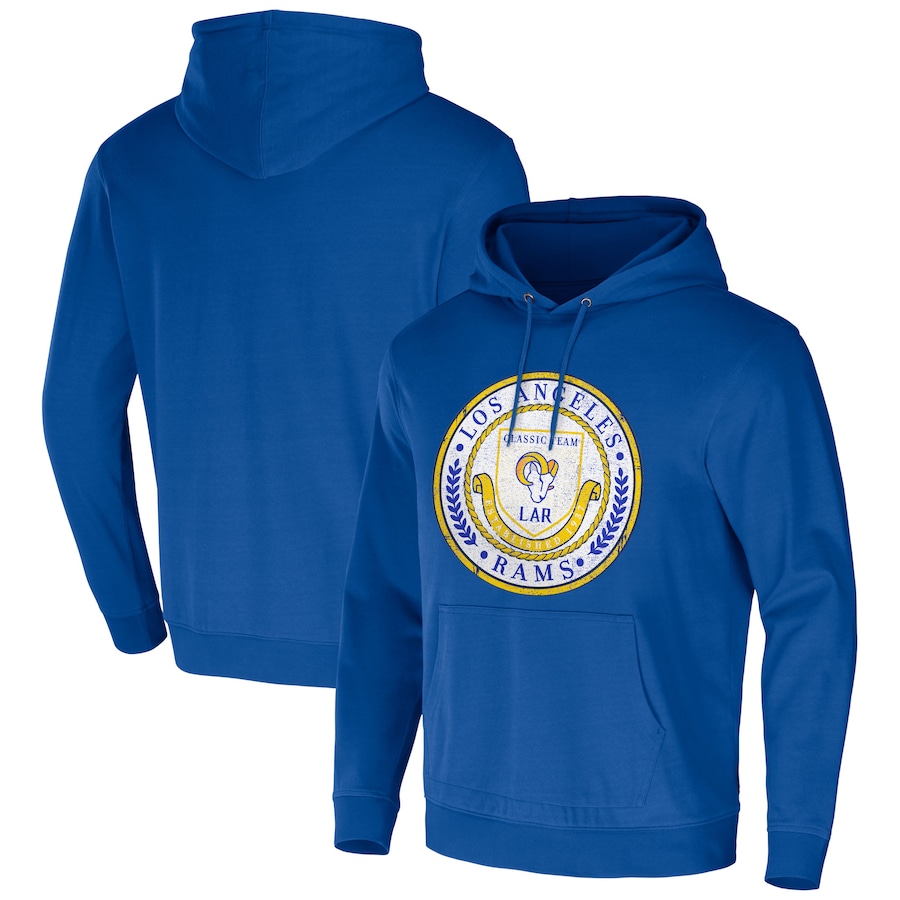 Los Angeles Rams NFL x Darius Rucker Collection by USASportsStoreRoyal Washed Pullover Hoodie - Man