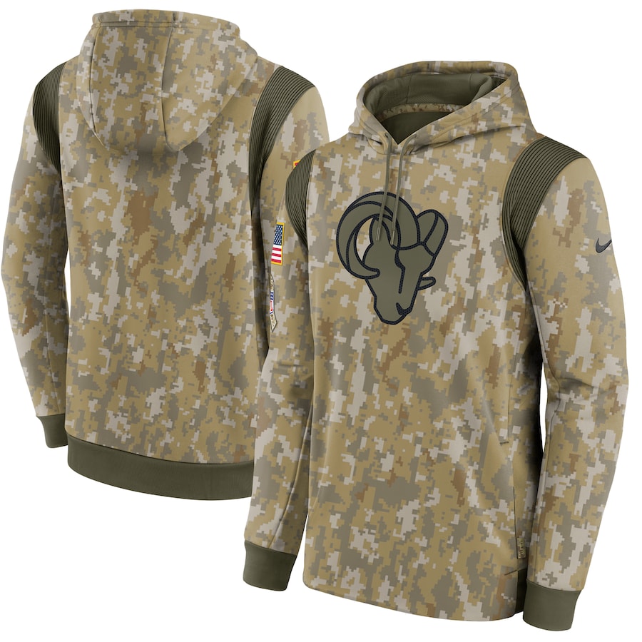 Los Angeles Rams Football Camo 2021 Salute To Service Therma Performance Pullover Hoodie - Man Los Angeles Rams Football Camo 2021 Salute To Service Therma Performance Pullover Hoodie - Man