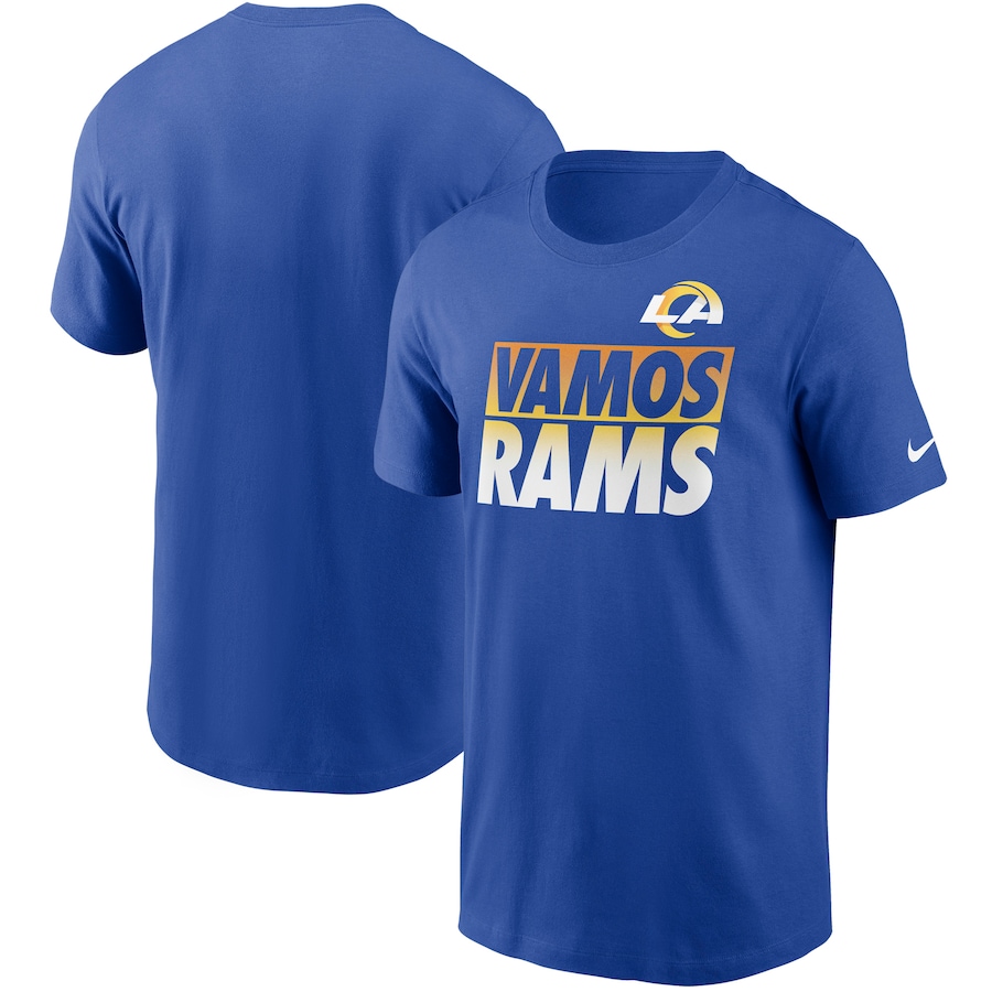 Los Angeles Rams Football Royal Hometown Collection Vamos T-Shirt - Man Los Angeles Rams Football Royal Hometown Collection Vamos T-Shirt - Man