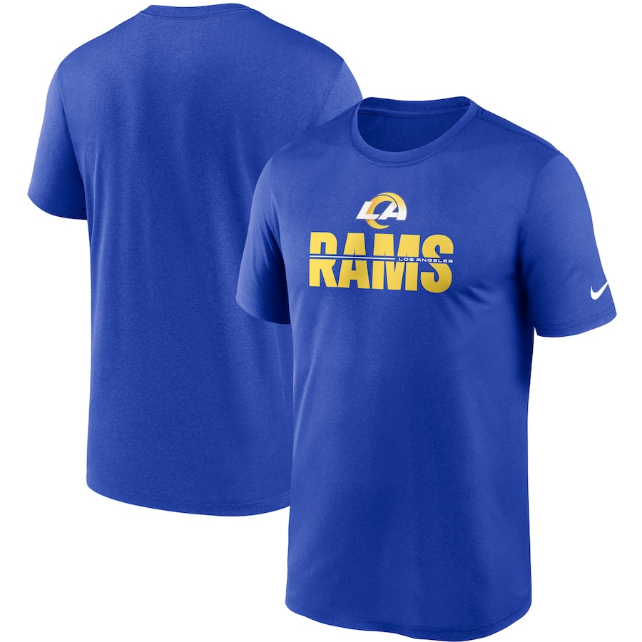 Los Angeles Rams Football Royal Legend Microtype Performance T-Shirt - Man Los Angeles Rams Football Royal Legend Microtype Performance T-Shirt - Man