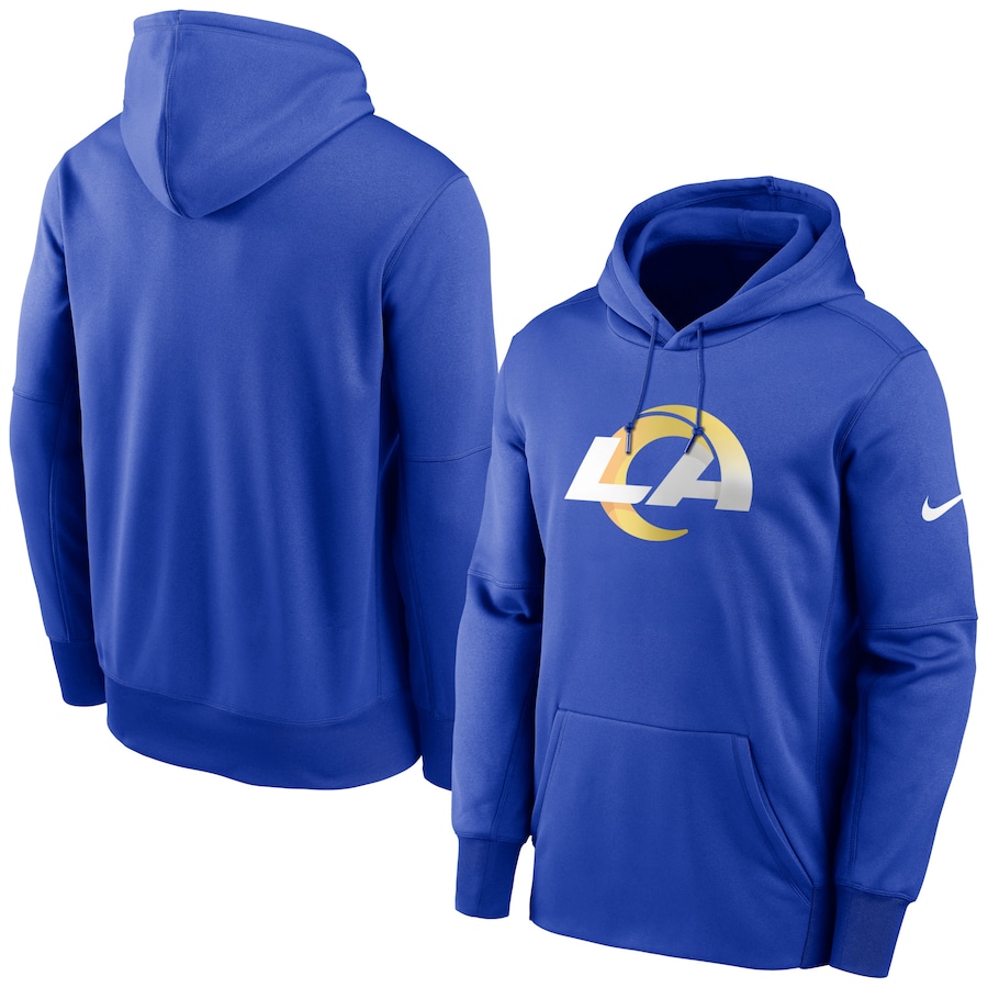 Los Angeles Rams Football Royal Primary Logo Therma Performance Pullover Hoodie - Man