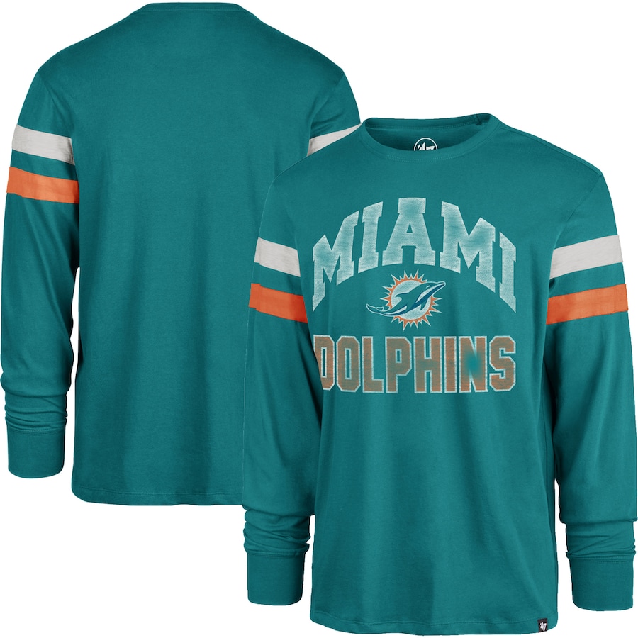 Miami Dolphins '47 Aqua Irving Long Sleeve T-Shirt - Man