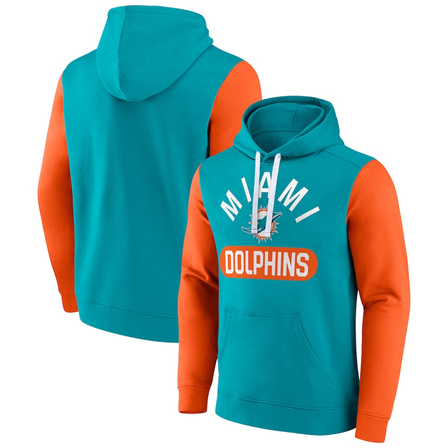Miami Dolphins Aqua Extra Point Pullover Hoodie - Man