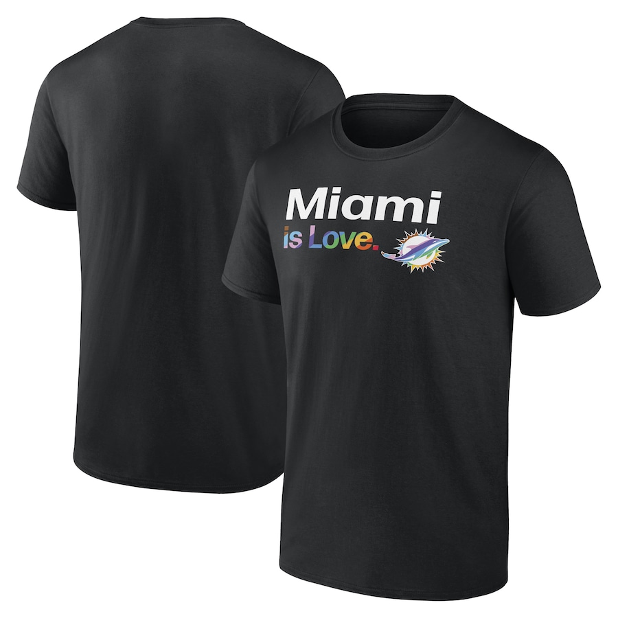 Miami Dolphins Black City Pride Team T-Shirt - Man