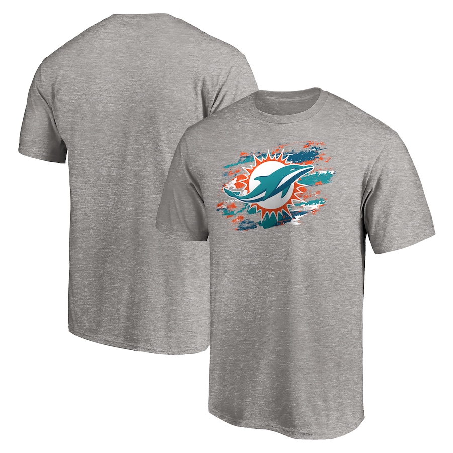 Miami Dolphins Heather Gray True Color T-Shirt - Man