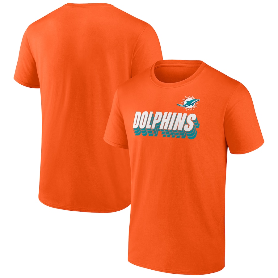 Miami Dolphins Orange Strike Back T-Shirt - Man Miami Dolphins Orange Strike Back T-Shirt - Man