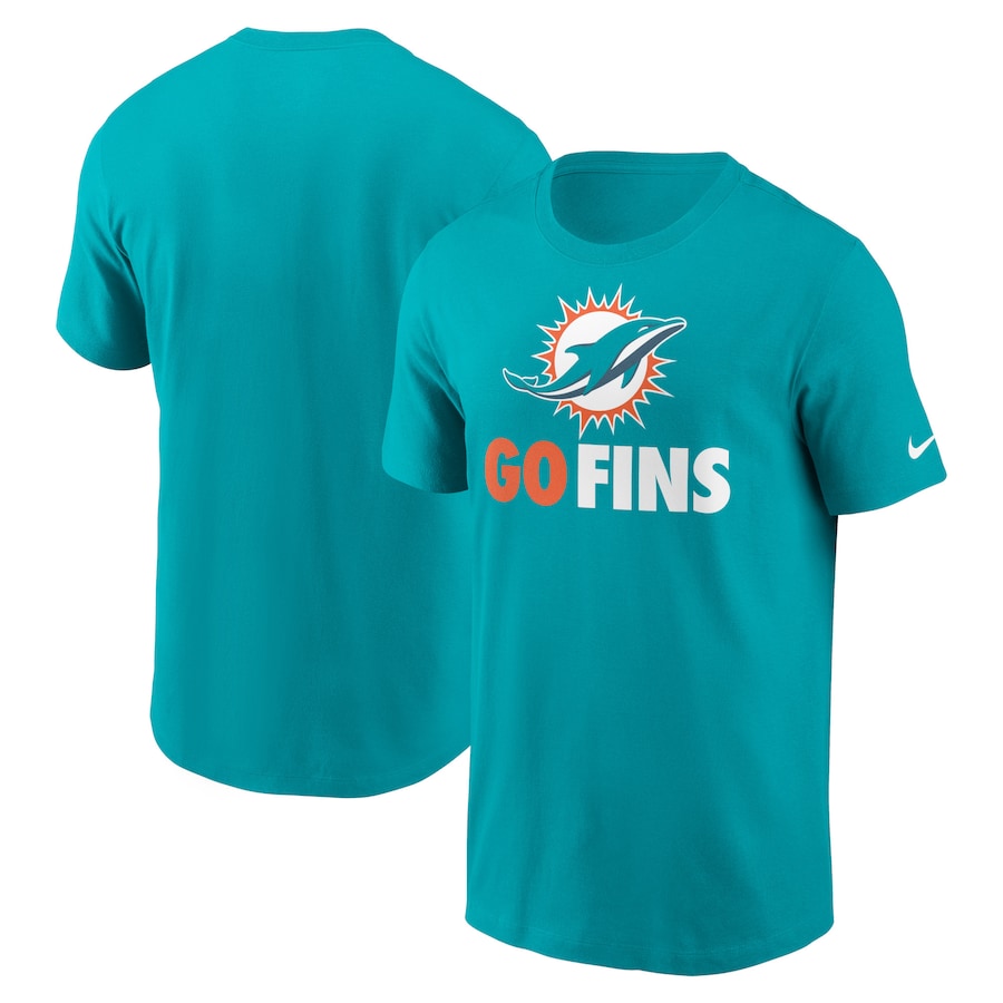 Miami Dolphins Football Aqua Local Essential T-Shirt - Man