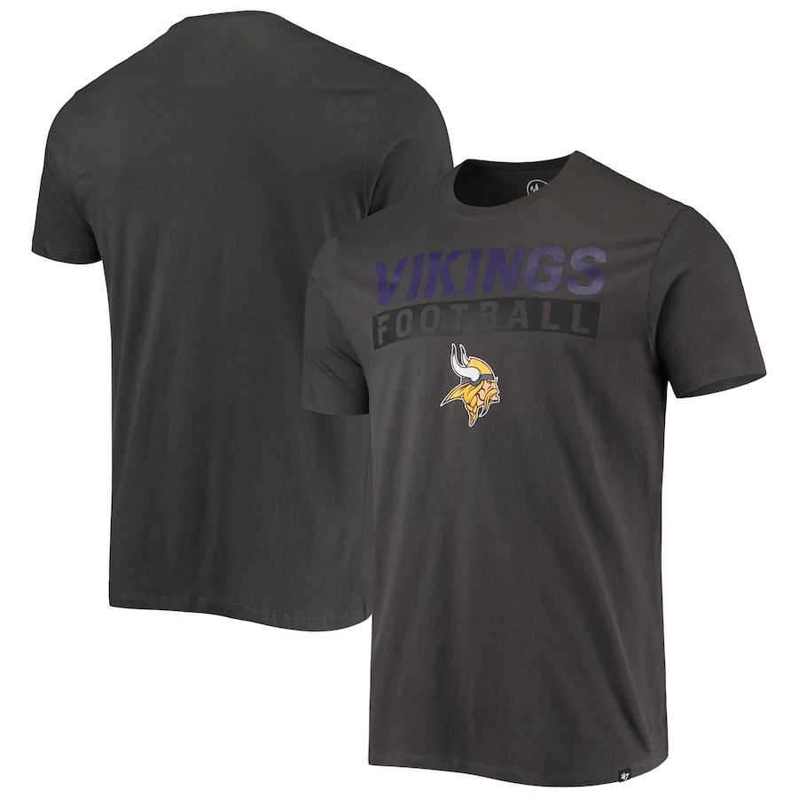 Minnesota Vikings '47 Charcoal Dark Ops Super Rival T-Shirt - Man