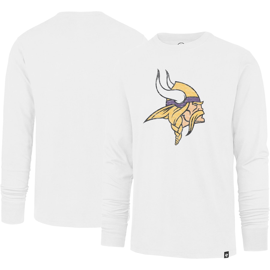 Minnesota Vikings '47 Franklin White Out Long Sleeve T-Shirt - Man