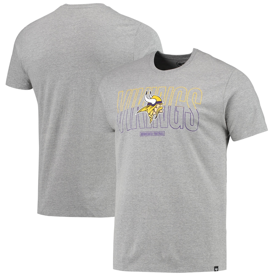 Minnesota Vikings '47 Heathered Gray Split Squad Super Rival T-Shirt - Man