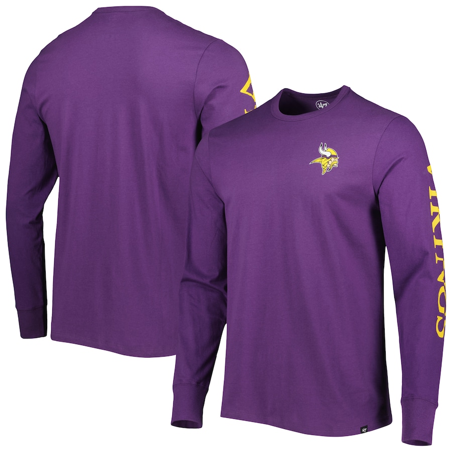Minnesota Vikings '47 Purple Franklin Long Sleeve T-Shirt - Man