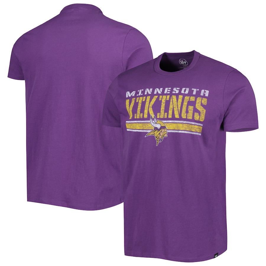Minnesota Vikings '47 Purple Team Stripe T-Shirt - Man