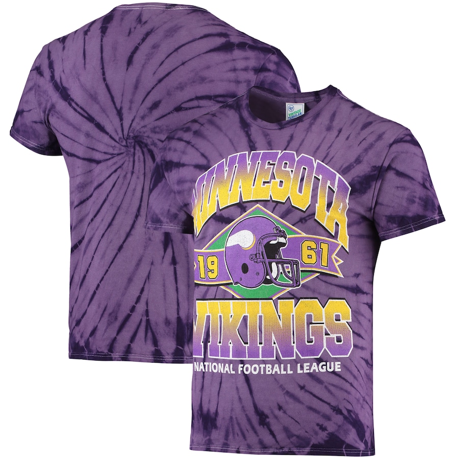 Minnesota Vikings '47 Purple Tie-Dye T-Shirt - Man