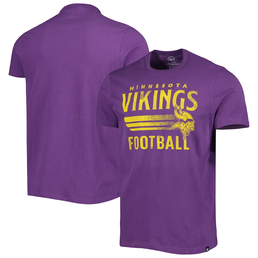 Minnesota Vikings '47 Purple Wordmark Rider Franklin T-Shirt - Man
