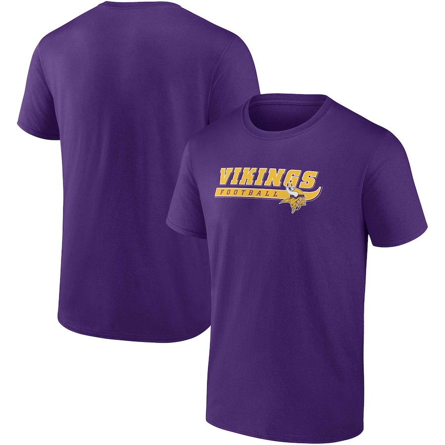 Minnesota Vikings Purple Take The Lead T-Shirt - Man Minnesota Vikings Purple Take The Lead T-Shirt - Man
