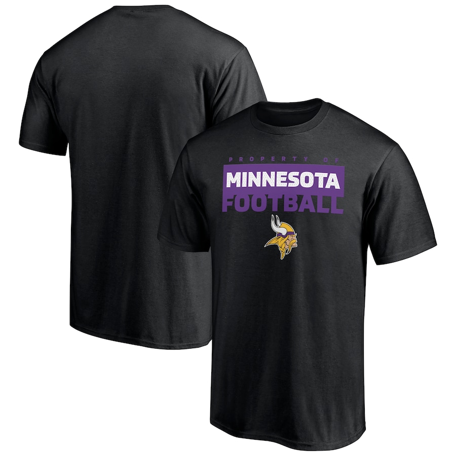 Minnesota Vikings Black Gain Ground T-Shirt - Man
