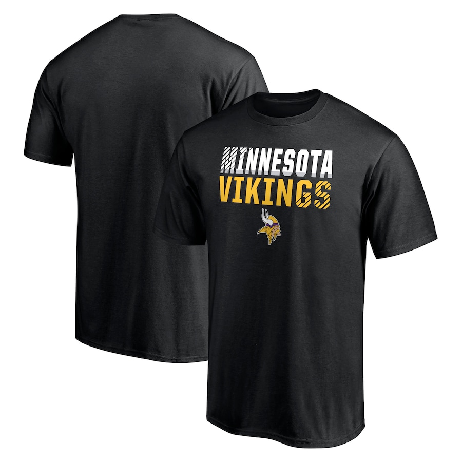 Minnesota Vikings Black Team Fade Out T-Shirt - Man